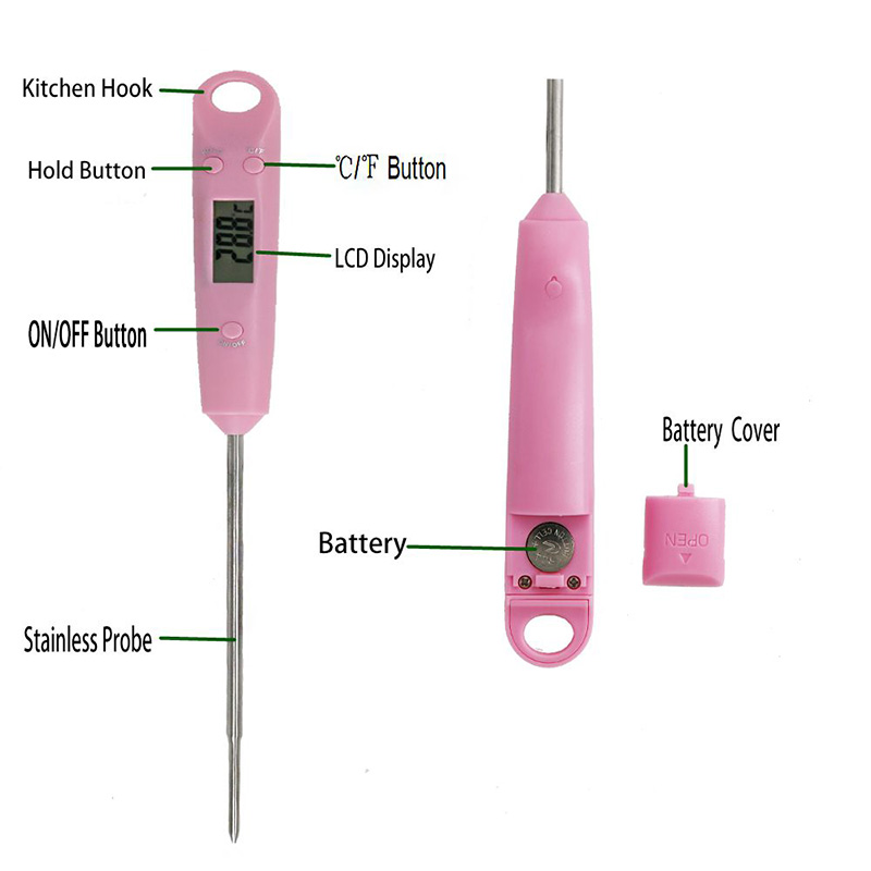 Patent TP102 vandtæt Multi-digitalt madtermometer til madlavning og grill