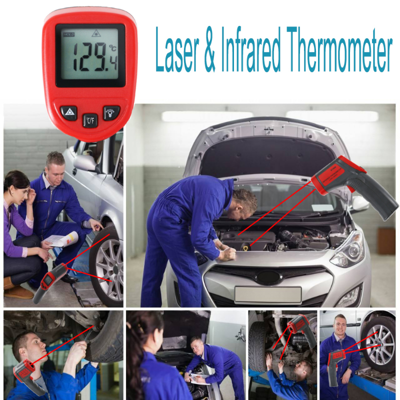 Brand name Customized Infrared Thermometer Gun Application Industrielle objekter Udendørs Digital LCD temperaturmåler