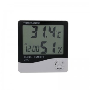 Indendørs termometer Måling af fugtighedsføler Temperaturmåler Vejrstation Digital